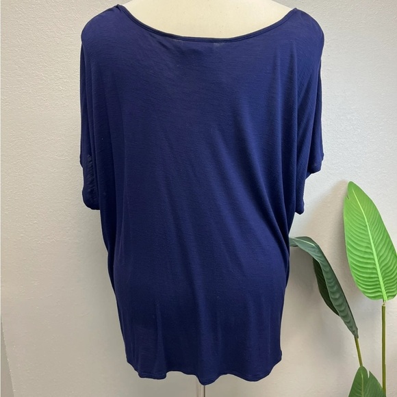 Modcloth Navy Blue Button Front Top - Size 4X - Picture 2 of 3